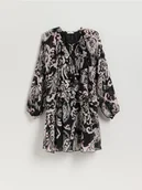 Sukienki - Reserved - Wzorzysta sukienka mini - wielobarwny - miniaturka - grafika 1