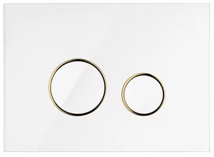 Oltens Oltens Lule przycisk spłukujący biały złoty 57203000 - Przyciski spłukujące - miniaturka - grafika 2