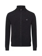 Swetry męskie - Gant Męski kardigan Mężczyźni szary jednolity, S - miniaturka - grafika 1