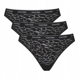 CALVIN KLEIN BRAZYLIANY DAMSKIE MAJTKI 3P BRAZILIAN (LOW-RISE) CZARNE r.XS - Majtki damskie - miniaturka - grafika 1