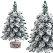 Ozdoby bożonarodzeniowe - Choinka Ozdobna Dekoracyjna Sztuczna Na Pniu Pokryta Śniegiem 60 x 16 cm - miniaturka - grafika 1