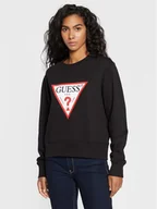 Bluzy damskie - Guess Bluza Original W2YQ16 KBA10 Czarny Regular Fit - miniaturka - grafika 1