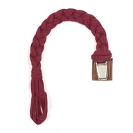 Śliniaki i fartuszki - Hi Little One - warkoczykowa zawieszka do smoczka Pacifier holder Wine - miniaturka - grafika 1