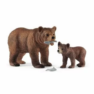 Schleich Matka Grizzly z małym niedźwiedziem - Figurki dla dzieci - miniaturka - grafika 2