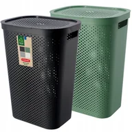 Kosze na bieliznę - Kosze z pokrywą Curver Infinity 60L mix kolorów, 2 szt. - miniaturka - grafika 1