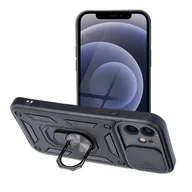 Etui i futerały do telefonów - OEM Futerał Slide ARMOR do iPhone 12 czarny - miniaturka - grafika 1