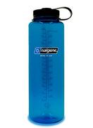 Kuchnie turystyczne - Butelka na wodę Nalgene Wide Mouth Sustain Silo 1,5 l - blue / black - miniaturka - grafika 1