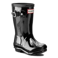 Buty dla chłopców - Kalosze Hunter Orginal Kids Gloss JFT6000RGL Czarny - miniaturka - grafika 1
