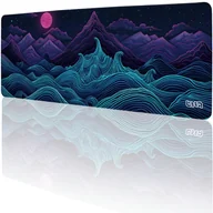 Podkładki pod mysz - DUŻA PODKŁADKA POD MYSZKĘ Retrowave Mountains 80x30 TILT Wytrzymała - miniaturka - grafika 1