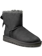 Śniegowce damskie - Ugg Buty W Mini Bailey Bow II 1016501 Szary - miniaturka - grafika 1