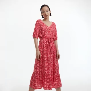 Sukienki - Reserved Sukienka z wiskozy - Różowy - grafika 1