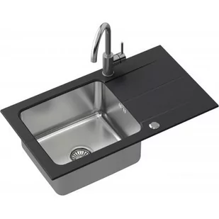 STEINER FUS_E7844CZ_3623500BS Edward 111 Fusion + bateria Kate czarny FUS E7844CZ 3623500BS - Zlewozmywaki z baterią - miniaturka - grafika 2