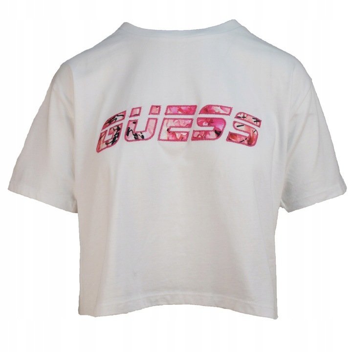 Biały T-shirt Top Damski Logo Rozmiar M *Guess*
