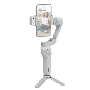 stabilizator 3-osiowy Stabilizator gimbalowy do smartfona 0,28 g/0,61 funta Udźwig Antywstrząsowe sterowanie gestami Połączenie BT z czujnikiem wizyjnym AI i modułem światła wypełniającego Zamiennik do iPhone'a serii 14/13/12/11 Huawei Mate 40/30/ P50 Pro Najlepszy prezent na imprezę świąteczną - Selfie stick - miniaturka - grafika 1