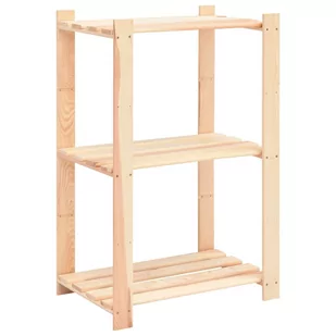 Regał z 3 półkami, 60x38x90 cm, lita sosna FSC, 150 kg - Szafy i regały magazynowe - miniaturka - grafika 1