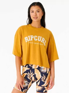 Koszulki dla dziewczynek - Rip Curl SEACELL CROP HERITAG GOLD t-shirt damski - M - grafika 1