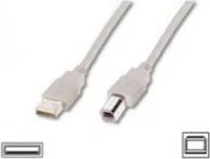 Adaptery i przejściówki - Kabel drukarkowy Usb A/m - Usb B /M, 1,8 m Szary - miniaturka - grafika 1