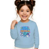 Bluzy dla dziewczynek - BLUZA DZIECIĘCA 67 SIX SEVEN KLOCKI VIRAL DLA CHŁOPCA DZIEWCZYNKI 146-152 - miniaturka - grafika 1