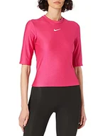 Koszulki i topy damskie - Nike Damska koszulka W Nsw Icn Clsh Top Ss Mesh T-Shirt Fireberry/(White) M - miniaturka - grafika 1