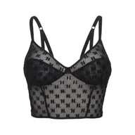 Biustonosze - Karl Lagerfeld Koronkowy biustonosz kl monogram - miniaturka - grafika 1