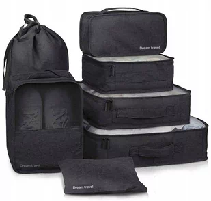Organizer do walizki i szafy zestaw 7 sztuk toreb LUXOR czarny - Akcesoria podróżnicze - miniaturka - grafika 2