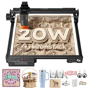 AtomStack A20 Pro V2 20W Laser Engraver 400mm/s High Speed 0 01mm Precision 0 08 x 0 1mm Spot 400*365mm - Grawerowanie i akcesoria - miniaturka - grafika 1