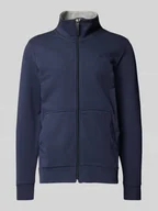 Bluzy męskie - Bluza rozpinana o kroju regular fit ze stójką i gumowanym nadrukiem z logo - miniaturka - grafika 1