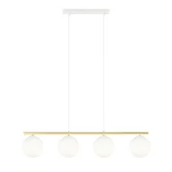 Lampy sufitowe - Allora lampa wisząca 4-punktowa biała/złota/opal 1255/4 - miniaturka - grafika 1
