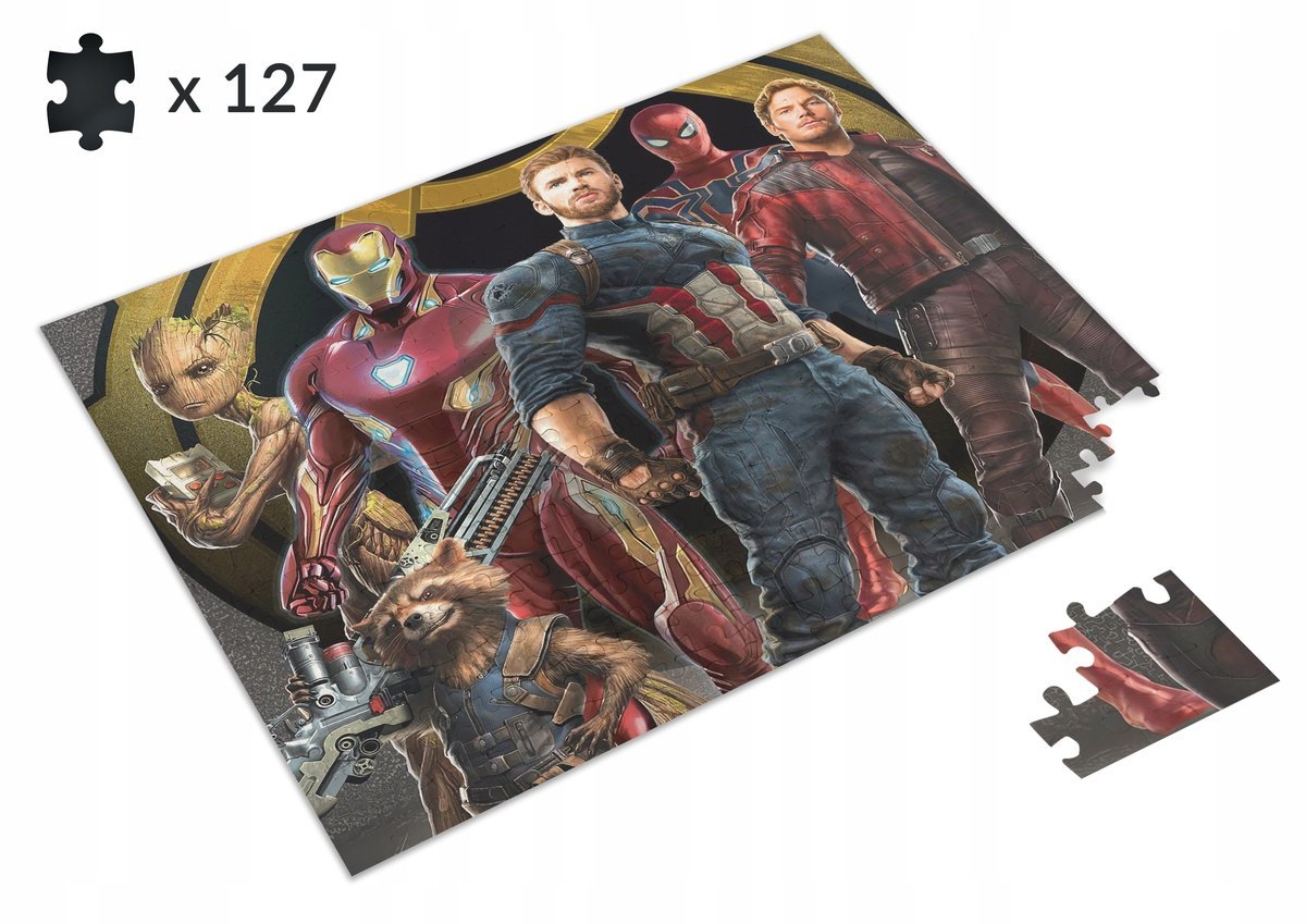 Puzzle Avengers Strażnicy Galaktyki + IMIĘ Dziecka