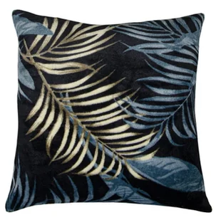 Poszewka dekoracyjna Leafie 40x40 liście czarna - Poszewki na poduszki - miniaturka - grafika 1