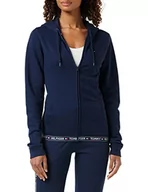 Bluzy damskie - Tommy Hilfiger Damska Bluza z Kapturem Hwk, Niebieski, M - miniaturka - grafika 1