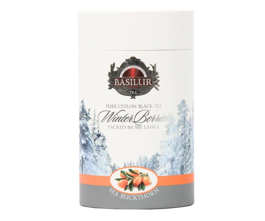 Basilur SEA BUCKTHORN herbata czarna ROKITNIK liściasta w tubie - 75 g