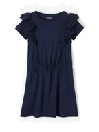 Sukienki - vertbaudet Sukienka w kolorze granatowym - miniaturka - grafika 1