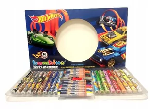 KREDKI BAMBINO 36 SZT+TEMPERÓWKA ZESTAW HOT WHEELS - Kredki, ołówki, pastele i pisaki - miniaturka - grafika 1