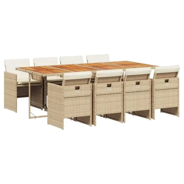 Zestaw mebli ogrodowych 220 x 106 x 73 cm, beżowo-brązowy, rattan PE