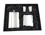 Piersiówki - Zestaw upominkowy papierośnica kieliszki piersiówka prezent upominek - miniaturka - grafika 1