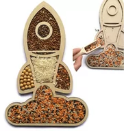 Łamigłówki - Rakieta WYSYPYWANKA sensoryczna Montessori motoryka mała - miniaturka - grafika 1