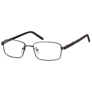 Męskie oprawki korekcyjne zerówki okulary prostokątne metalowe 659A Czarne - Okulary korekcyjne, oprawki, szkła - miniaturka - grafika 1