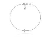 Biżuteria religijna - Srebrna bransoletka z krzyżykiem - 2MR - miniaturka - grafika 1