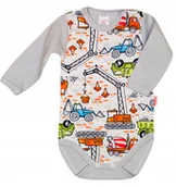 Body dla niemowląt - Body długi rękaw KOPARKI r 56 KLEKLE - miniaturka - grafika 1