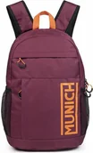 Plecaki - Plecak sportowy Munich Gym Burgundy czerwony - miniaturka - grafika 1
