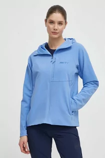 Bluzy damskie - Marmot bluza sportowa Pinnacle DriClime Hoody kolor niebieski z kapturem gładka - grafika 1