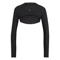 Bluzy damskie - Bluza krótka damska adidas WTR 45S BOLERO czarna HD3929-XXS - miniaturka - grafika 1