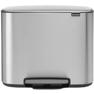 Brabantia Kosz na śmieci Bo pedałowy 3 x 11 l stal matowa 121128 - Kosze na śmieci - miniaturka - grafika 1