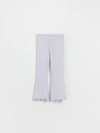 Spodnie i spodenki dla dziewczynek - Reserved - Legginsy flare - lawendowy - miniaturka - grafika 1
