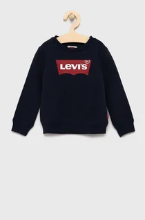 Bluzy damskie - Levi's Levi's Bluza dziecięca kolor granatowy z nadrukiem - grafika 1