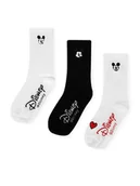 Skarpetki dla dzieci - Mickey&Friends Zestaw 2 par wysokich skarpet dziecięcych ACCCS-SS24-338DSTC Czarny - miniaturka - grafika 1