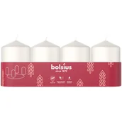 Świece - Świeca pieńkowa 4 szt. biała wys. 6 cm Bolsius - miniaturka - grafika 1