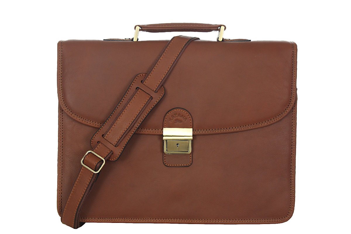 Teczka klasyczna skórzana w kolorze brązowym KATANA