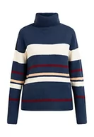 Swetry damskie - kilata Damski sweter z golfem 39525080-KI02, granatowy, wielokolorowy, XL/XXL, granatowy, wielokolorowy., XL-XXL - miniaturka - grafika 1